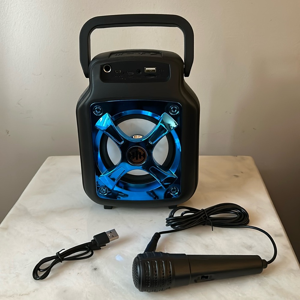 New in box, Wireless LED Tailgate Speaker with Microphone